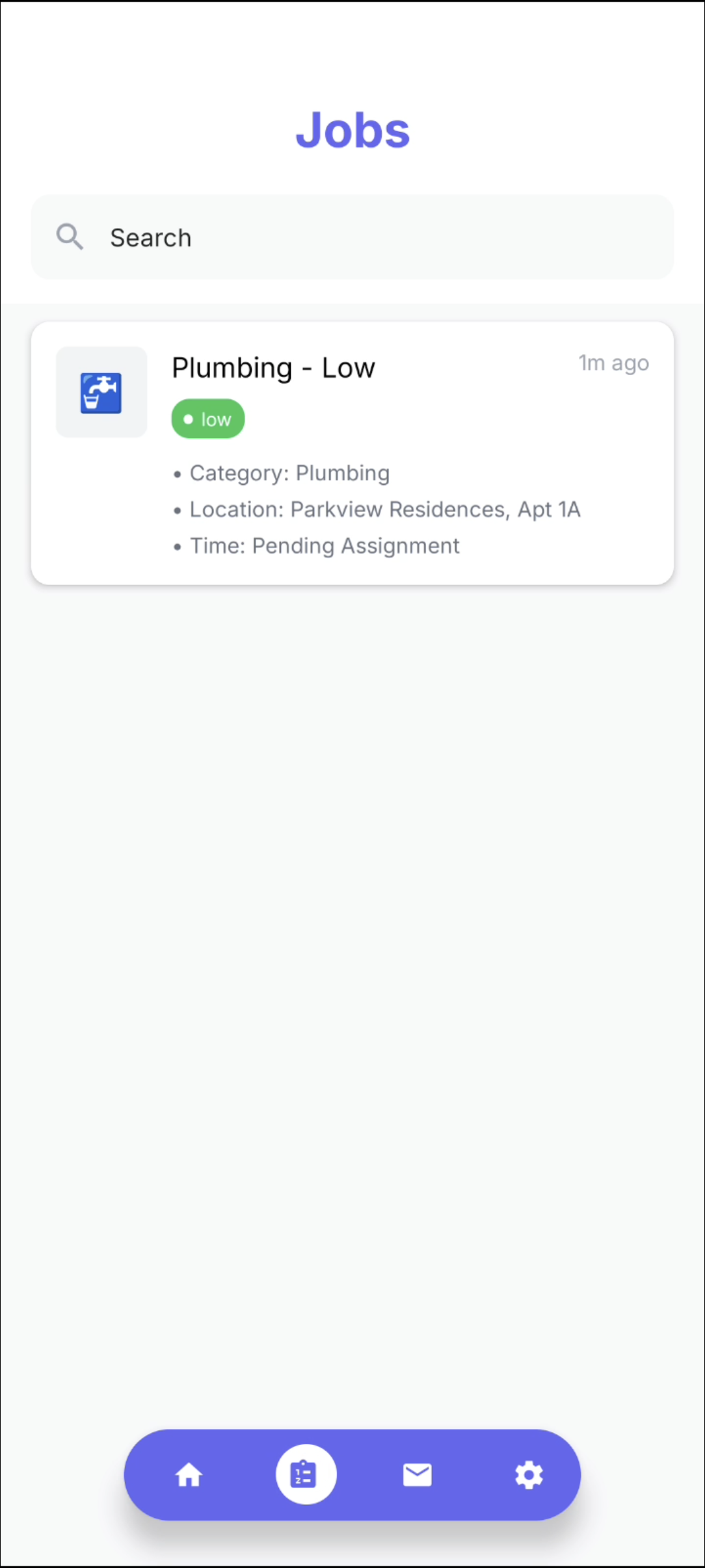 Technician post-completion summary state