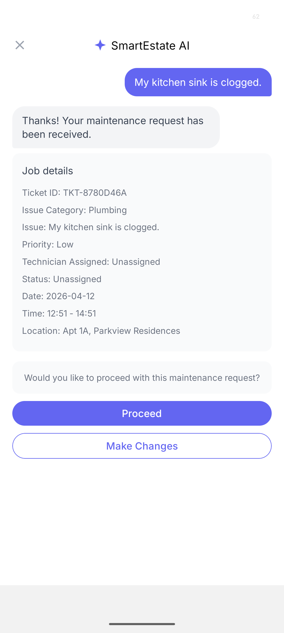 Tenant session state after login