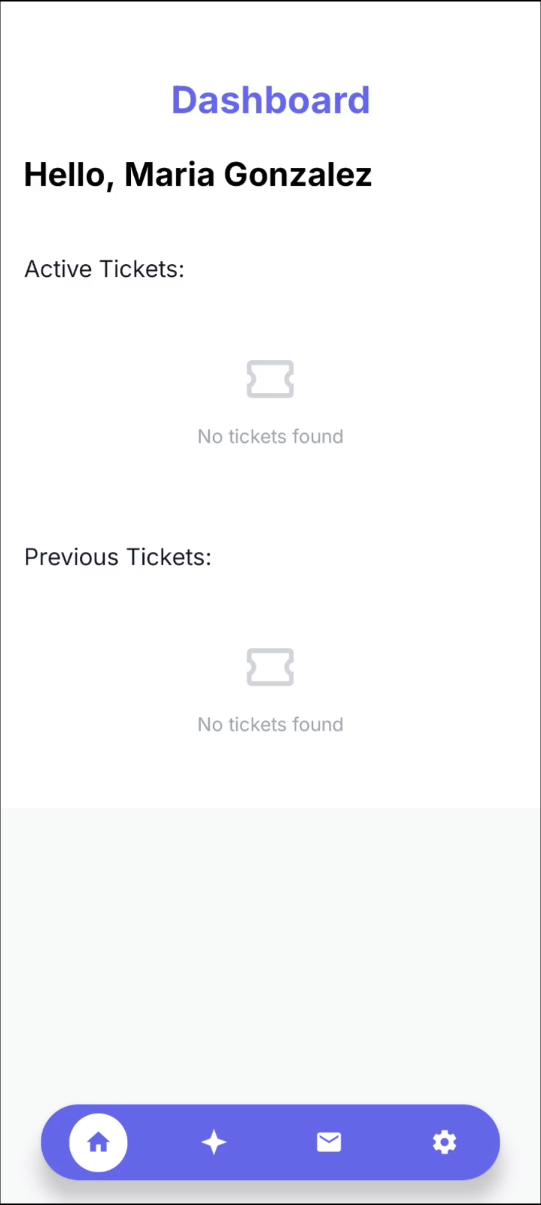 Tenant dashboard